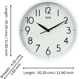 ajanta Analog 30.25 cm X 30.25 cm Wall Clock image 4
