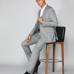 raymond Men 2 PC Suit Checkered Suit image 2