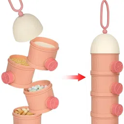 wanqlyn 4-Layer Portable Stackable Baby Formula Dispenser & Milk Powder Container - BPA-Free plastic image 5