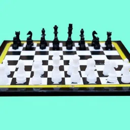 raj elites sports Foldable Chess Game With Solid Plastic Piece And Quality Carry Bag 45 cm Chess Board image 3