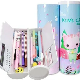 miloni usa solar compass box Latest Pencil Box for Girls, Multifunction Pencil Box, Calculator&Erasable Board Art Plastic Pencil Box-picture-15