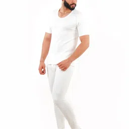 Epoxy Premium Winter Wear Half Sleeves Light Grey Men Top - Pyjama Set Thermal image 3