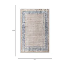 asterlane Blue Abstract Polypropylene 5 ft X 7 ft Machine Made Carpet image 2