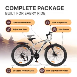 urban terrain Galaxy Ultra 27.5T MTB Geared Cycle with Disc Brake for Men 27.5 T (inch) Road Cycle image 2