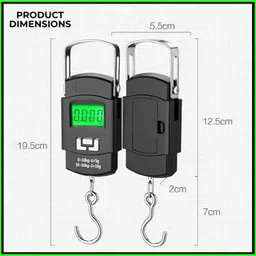 MOOZMOB Handheld Portable Hook Type Weight Machine for Luggage Fish Vegetables Home Use Weighing Scale image 3