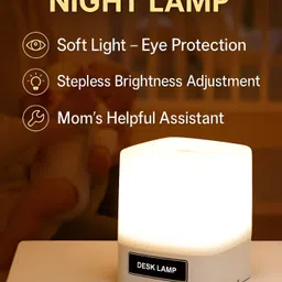 rose kuli Touch Control LED Table Lamp USB Charging, Remote, 3 Color Dimmable Brightness Table Lamp image 5