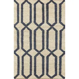 Beige Jute Geometrical 8 x 10 Feet Hand Woven Carpet by Jaipur Rugs image 2