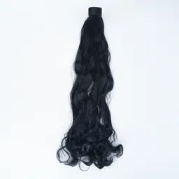refynhair Women Long Belt Curly Ponytail Black Colour Extension for Natural Look Hair Extension-picture-45