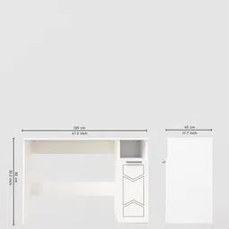 mintwud from pepperfry Aster Study Table In White Colour image 2