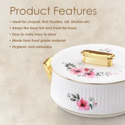 nayasa Essenza 1500 Inner Stainless Steel Casserole Thermoware Casserole image 4