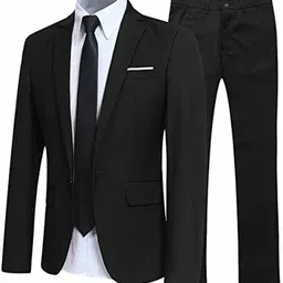 trulyfeb Men SLIM FIT Solid Suit-picture-11