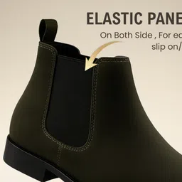 kraasa Chelsea Luxury Solid Outdoor, Trendy, Lightweight, Cushioned Footbed Boots For Men image 4