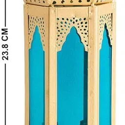winscrafts Morrocan Blue Iron Table Lantern image 2