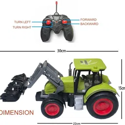 halo nation Remote Control Tractor RC Farm Tractor Harvestor Truck with Charger & Battery image 3