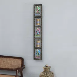 decorum Kal Baliya Virtical Multicolour Iron Wall Art image 1