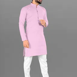 ethnicbliss Men Cotton Blend Kurta Pyjama Set image 4