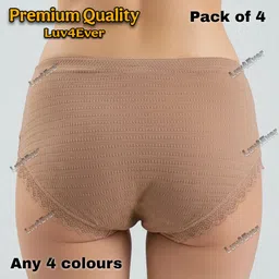 luv4ever Pack of 4 Women Hipster Multicolor Panty image 2