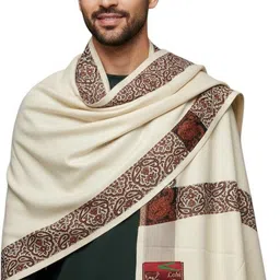 KAVIM Wool Self Design Men Shawl image 2