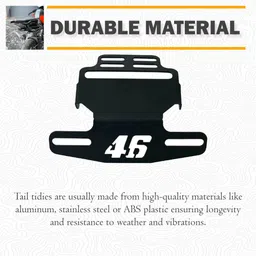showride New Design Bike CNC Number Plate 46 Frame Holder Tail Tidy Bike Number Plate image 3