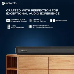 MOTOROLA AmphisoundX Dolby Atmos with Wireless Satellites 600 W Bluetooth Soundbar image 2
