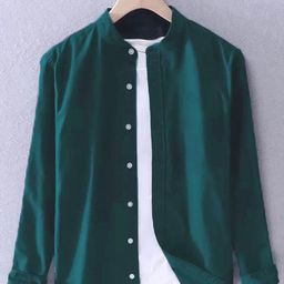 fubar Men Regular Fit Solid Mandarin Collar Casual Shirt-picture-17