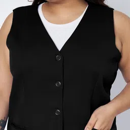 brinns Solid Women Waistcoat image 5