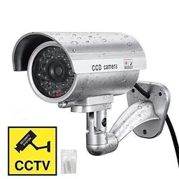SONIQE Fake Camera 2 pcs Dummy Security Camera, Fake Bullet CCTV Surveillance System with Realistic Look Recording LEDs + Bonus Warning Sticker - Indoor/Outdoor Use, for Homes & Business image 2