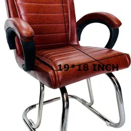 goyalson Executive Comfortable Ergonomic Home Office visitor Study Reception School Leatherette Office Visitor Chair image 4