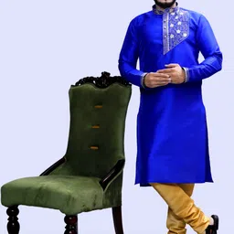tibra collection Men Pure Silk Kurta Pyjama Set image 1