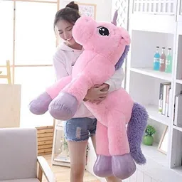 kr toys Very soft & Very Stylish Big size Stuff & Spongy Unicorn for Someone Special - 100 cm image 1