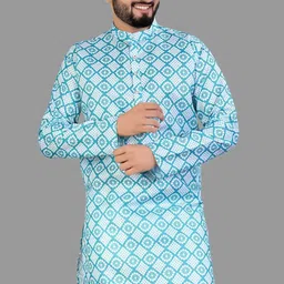 cellux Men Printed Cotton Blend Straight Kurta-picture-23
