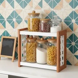 Cup Kitchen Rack MODERN 3 TIER KITCHEN RACK ORGANISER Wood-image-20