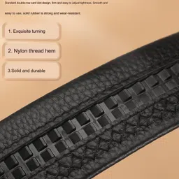 flombify Men Casual, Evening, Formal, Party Black Artificial Leather Belt image 4