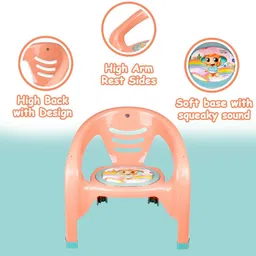 nabhya Small Baby Chair with Front Food and Safety Tray,Soft Cushion With Baby Whistle image 4