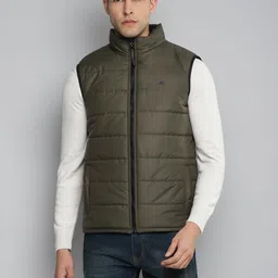 allen cooper Water Repellent Reversible Sleeveless Men Solid Quilted Jacket image 2