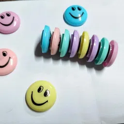 kraftmasters 12 Pcs Smiley Emoji Face Colorful Round Magnets for White Broad Magnetic Pickup Tool image 4