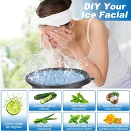 wrapwall Silicone Massage Bowl Facial Ice Bath Collapsible Bowl for Face Ice Bath image 4