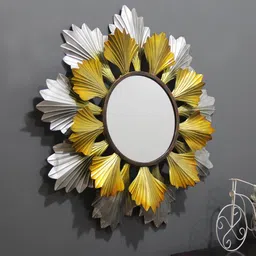 malik design Yellow Iron Advanced Decorative Mirror image 2