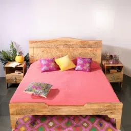 freedom tree Tree Tops Solid Wood Bedside Table in Natural Finish image 3