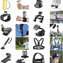 Hiffin ® Branded 61 in 1 for Go Pro Accessories Kit for Hero Strap image 3