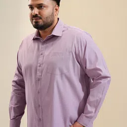 highlander Men Slim Fit Solid Cut Away Collar Formal Shirt image 4