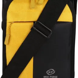 nice purse Black, Yellow Men & Women Sling Bag - Medium ss-black/yellow/sling/crossbody bag-picture-25