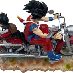 gravion Dragonballz Anime Goku Riding Bike with Gohan 16cm image 5