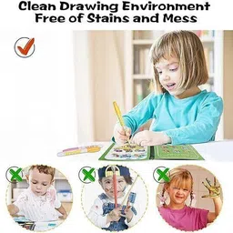 schnappi Coloring Doodle Drawing Book | Child Educational Toy Magic Book | image 4