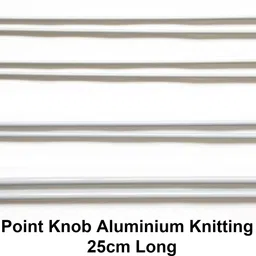 artonezt Pony Single Point Knob Lightweight Aluminium Knitting Pins/Knitting Needles (Grey, Size No. 9 to 12, Length 25cm) Along with Neck Needles Set of 4 (Size No. 12) Knitting Pin image 2