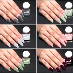 Lustrous 6 piece shine Nail lacquer kit Multicolor 1-image-10