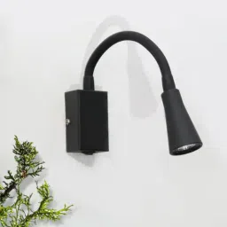 shree kala home decor Modern Black LED Wall Mounted Reading Spotlight with Flexible Gooseneck-picture-11