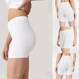 shri hari enterprises Pack of 3 Solid Women White Cycling Shorts image 3