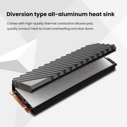 Verilux M2 SSD Heatsink Aluminum Alloy NVME 2280 Cooler with Thermal Silicone Pad 3 inch Internal Hard Drive Enclosure image 4