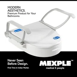 mexple RaiXerSE Premium Commode Seat Extension with Side Handle Upto 5-Inches Western Commode image 5